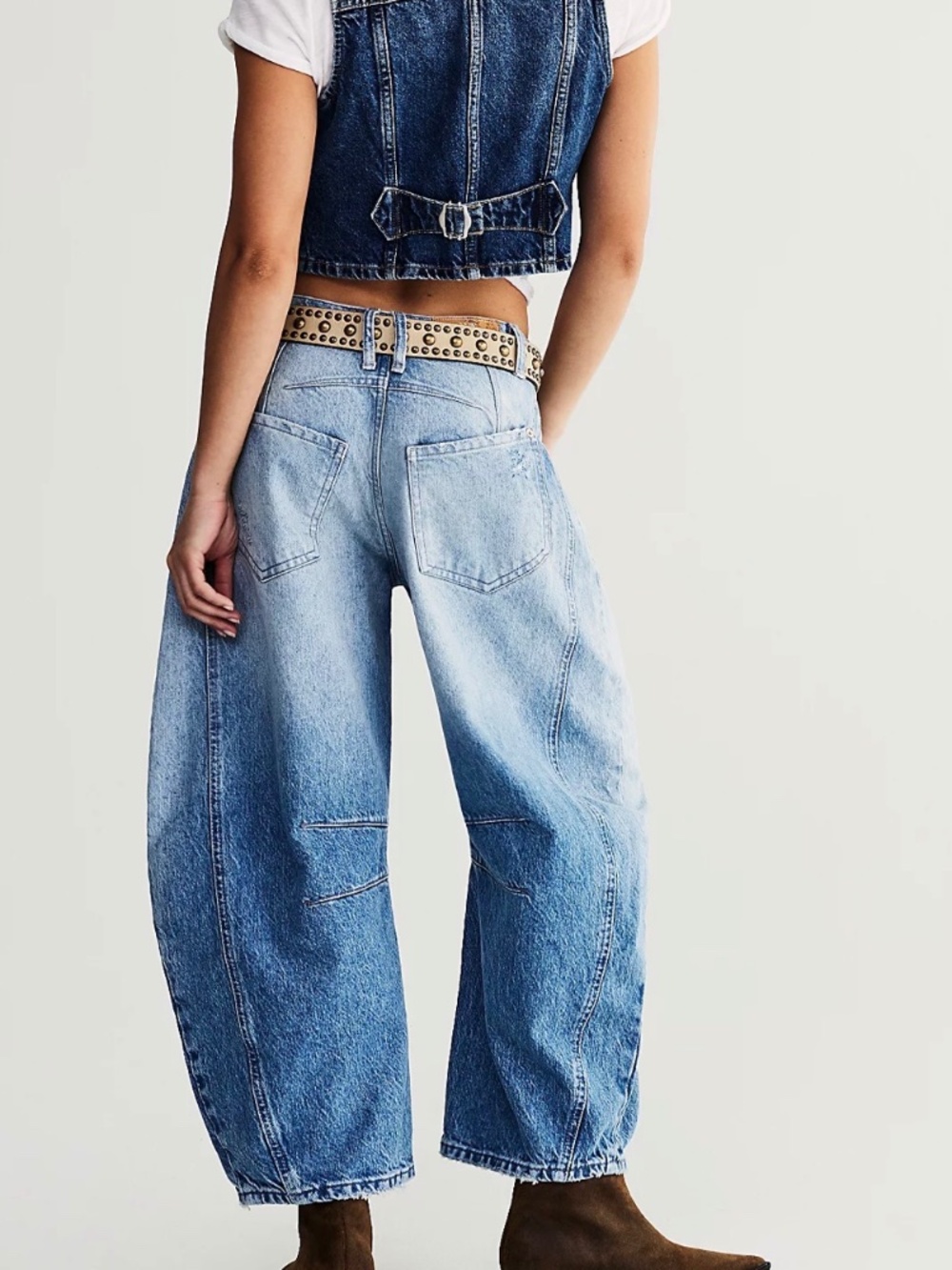 We The Free Good Luck Mid-Rise Barrel Jeans - Picture 2 of 5